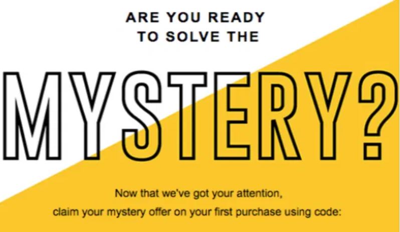 Mystery Codes for Black Friday